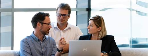 Teams collaborating on projects in the C5 Office