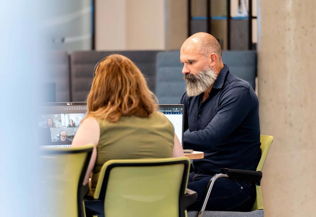 Teams collaborating on projects in the C5 Office