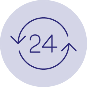 24 x 7 x 365 Support icon
