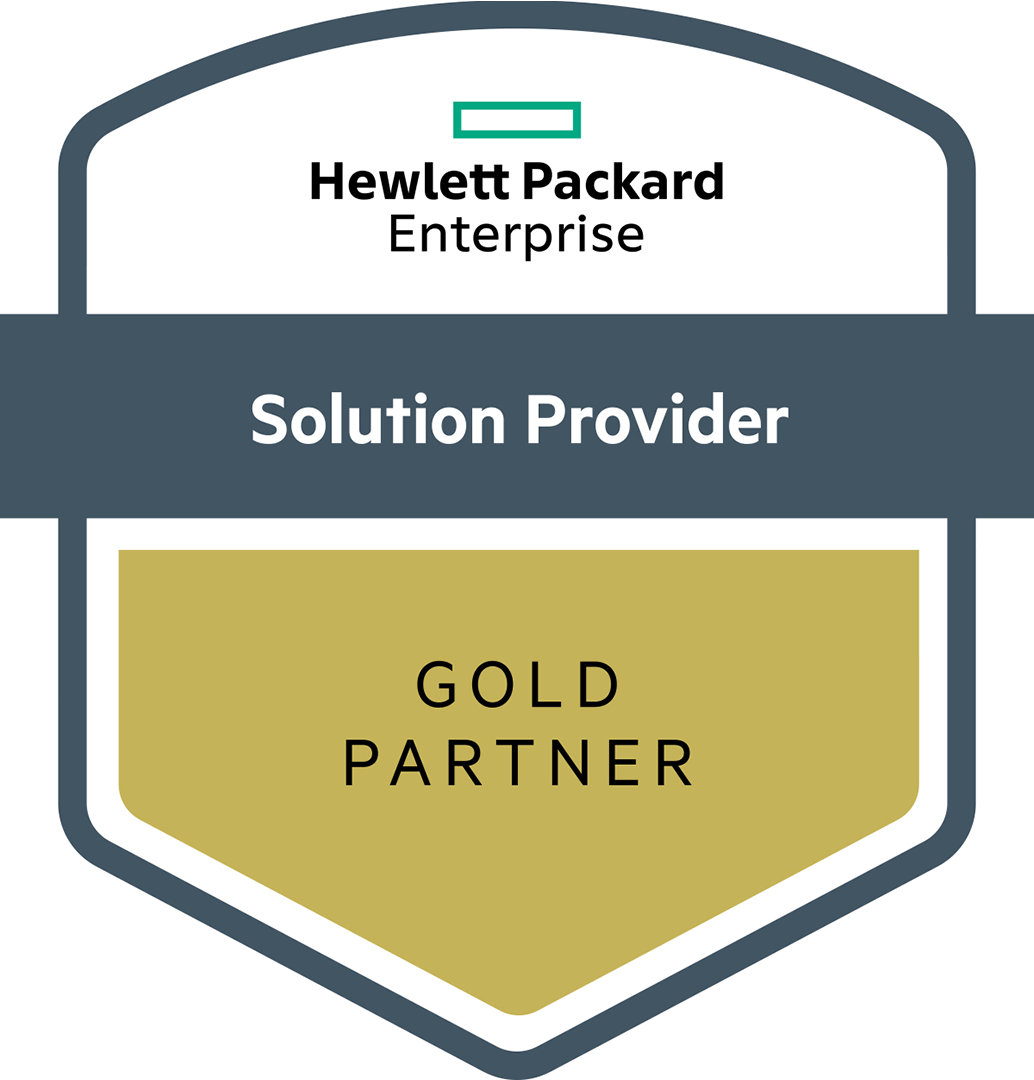 HP Solution Provider gold partner badge